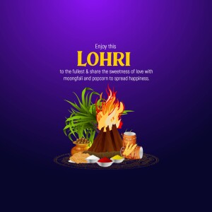 Happy Lohri hd images poster banner status and hd photos